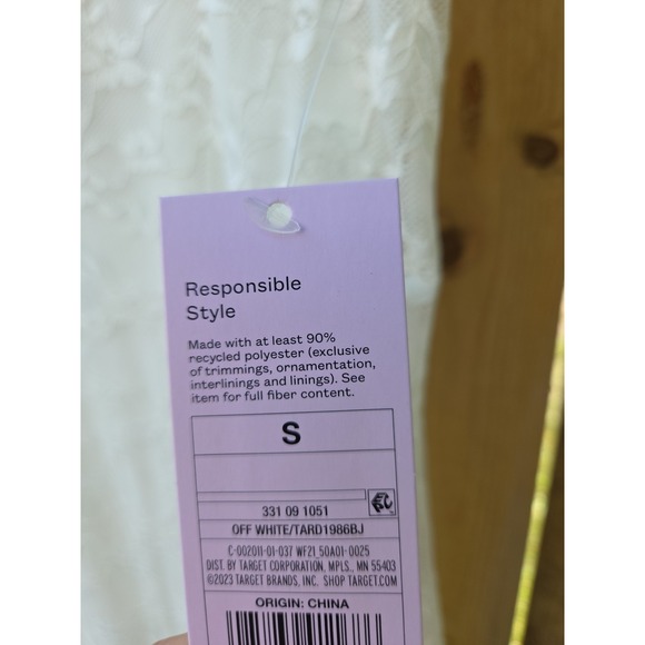 NWT Wild Fable Short Sleeve Maxi Dress White Lace Size Small - Picture 2 of 4